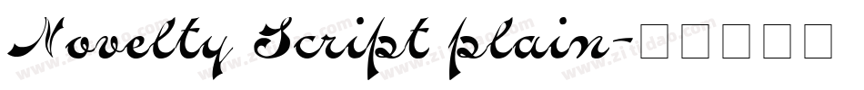 Novelty Script plain字体转换